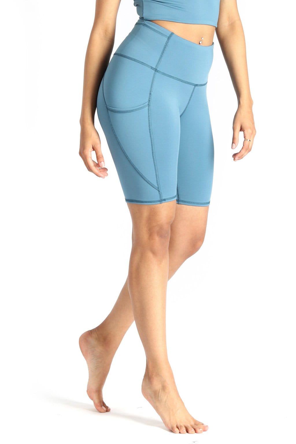 Yoga DemocracyUtility Biker Short in Ocean - M.S Skincare