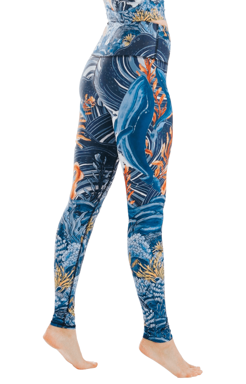 Yoga DemocracyWhale Hello Printed Yoga Leggings - M.S Skincare