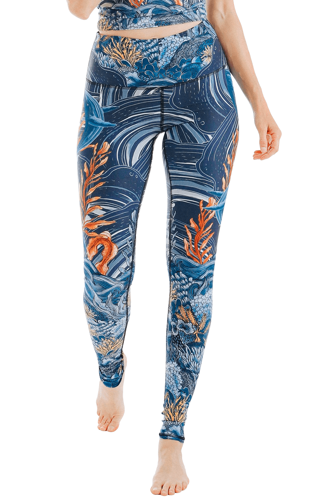 Yoga DemocracyWhale Hello Printed Yoga Leggings - M.S Skincare