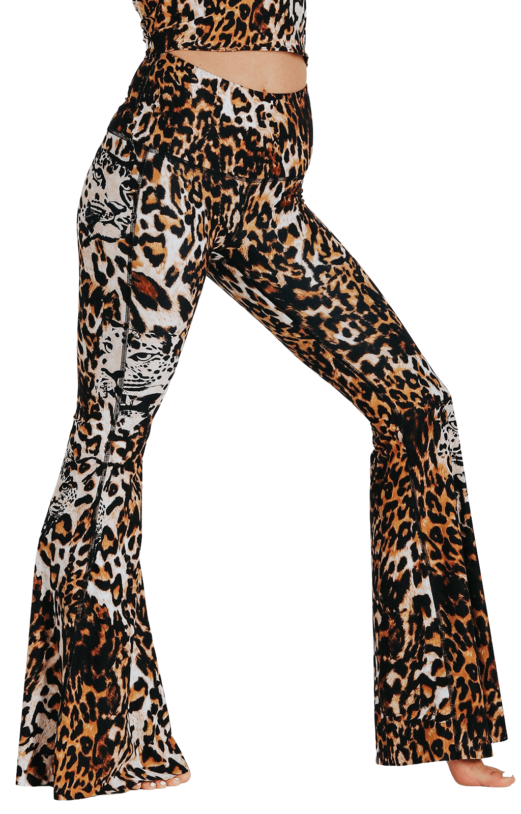 Yoga DemocracyWildcat Printed Bell Bottoms - M.S Skincare