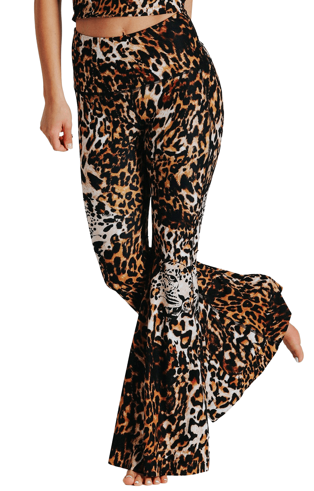 Yoga DemocracyWildcat Printed Bell Bottoms - M.S Skincare