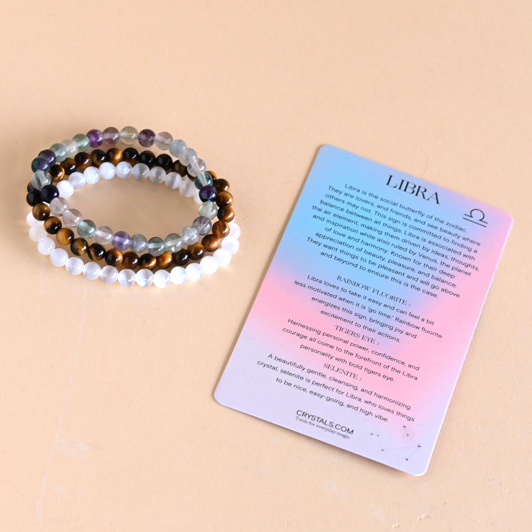 Trío de pulseras de Libra