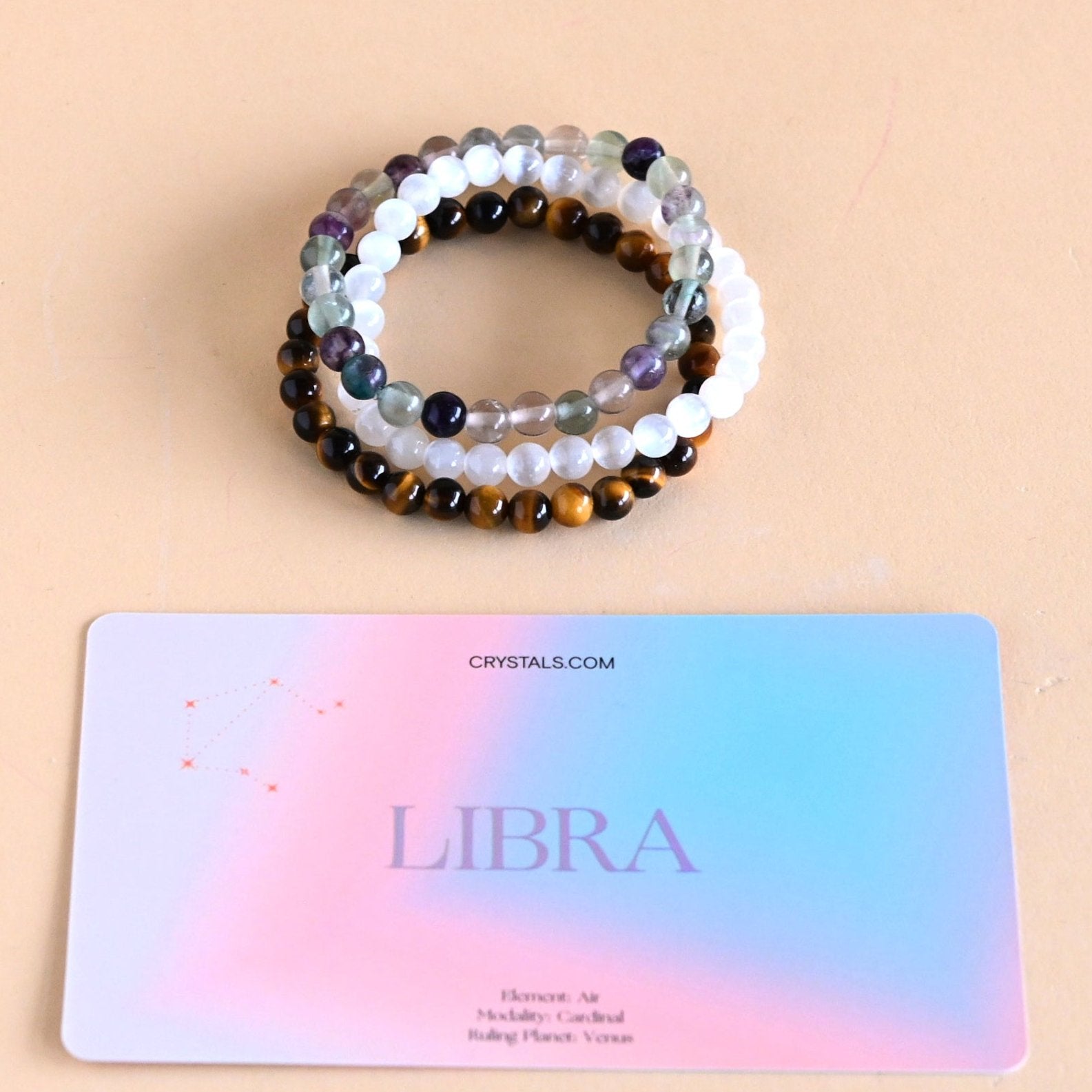 Trío de pulseras de Libra