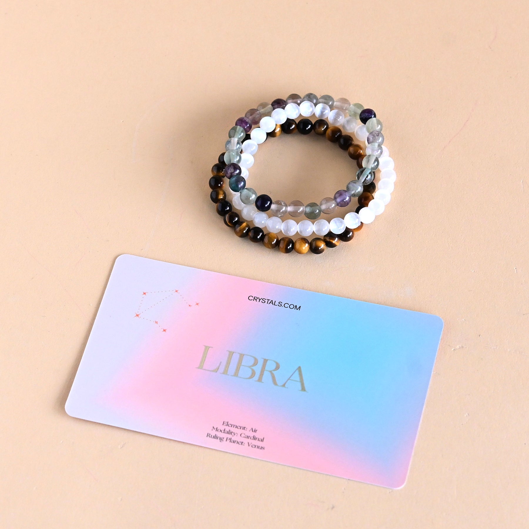 Trío de pulseras de Libra