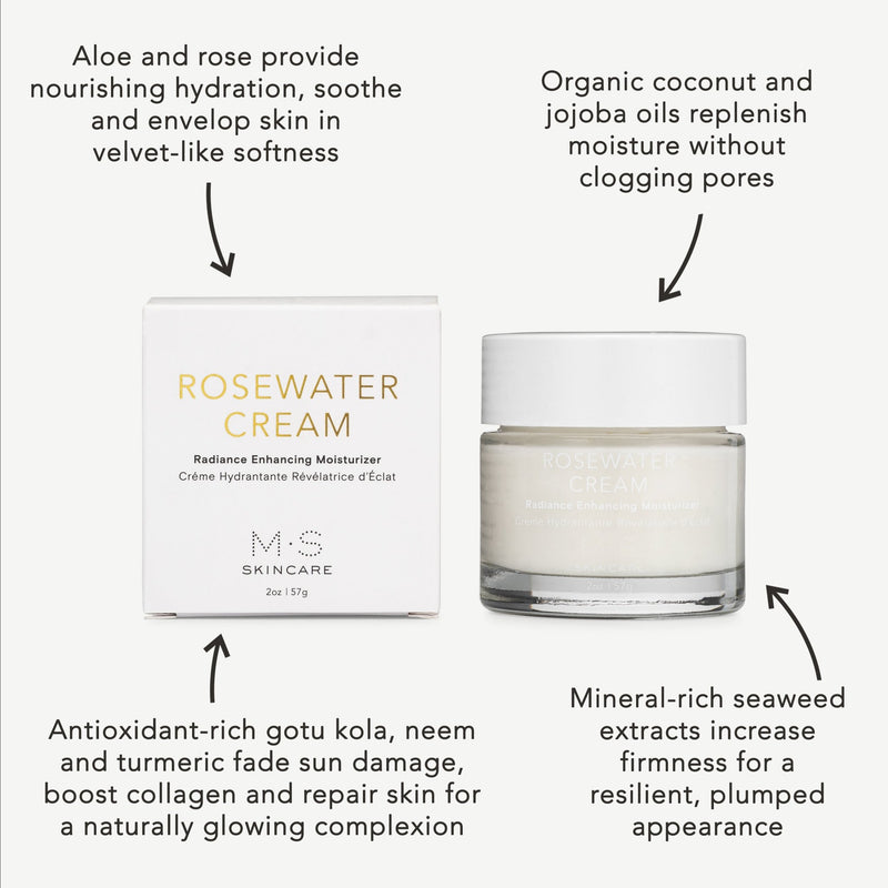 ROSEWATER CREAM | Radiance Enhancing Moisturizer - M.S Skincare